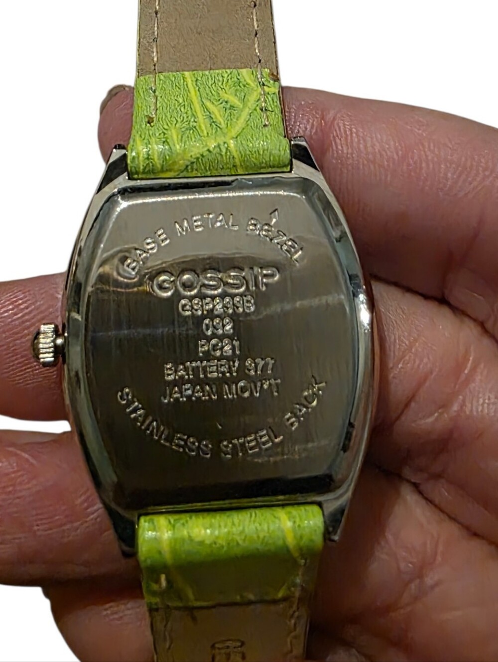 Gossip Lime Green Croc-Embossed Leather Strap Analog Watch - Picture 3 of 3